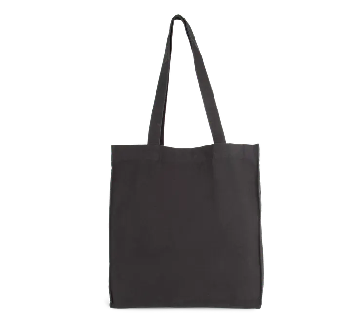 Tote bag avec fond et soufflet Washed Black