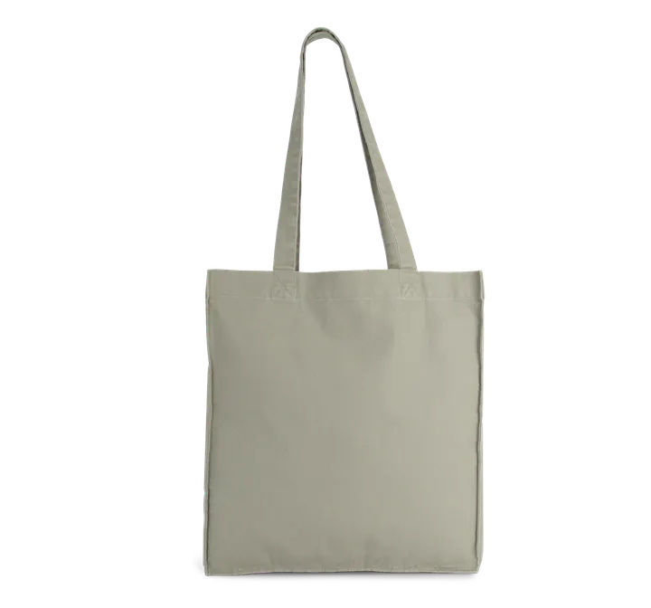 Tote bag avec fond et soufflet Washed Green Clay