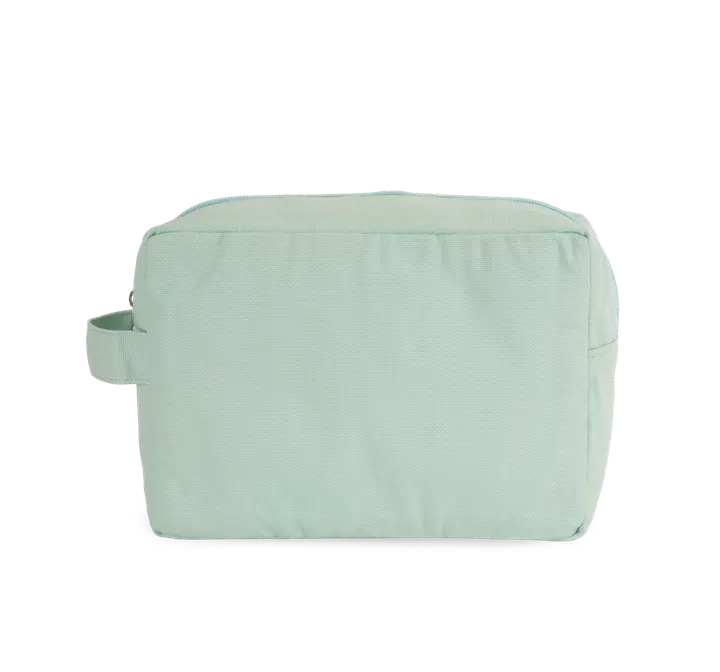 Trousse de toilette en coton biologique Washed Misty Green