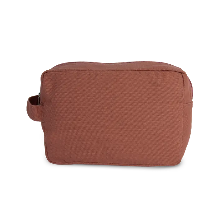 Trousse de toilette en coton biologique Washed Pink Ochre