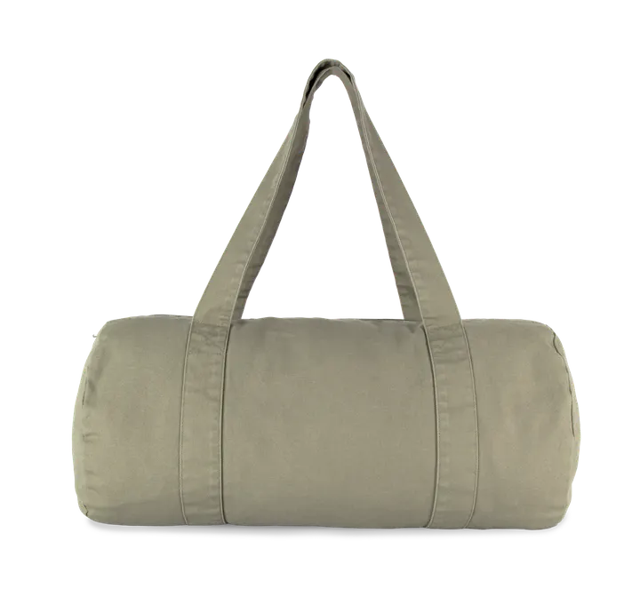 Sac polochon en coton biologique Washed Green Clay