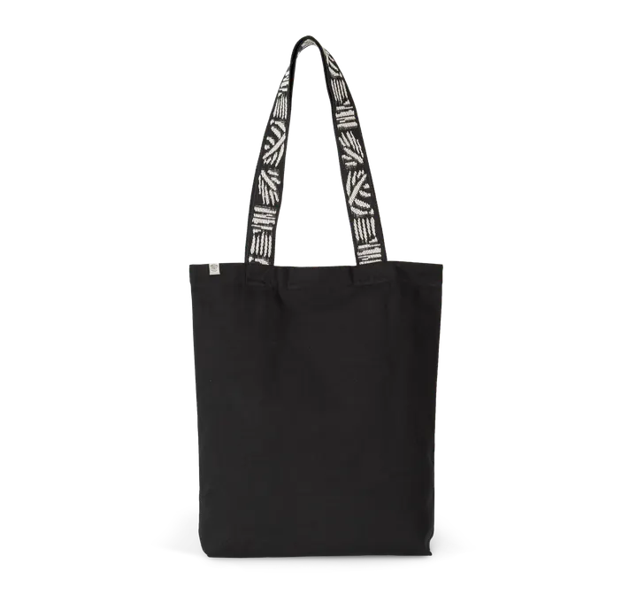 Recycelte Shoppingtasche Black Night / Nippon Ecru