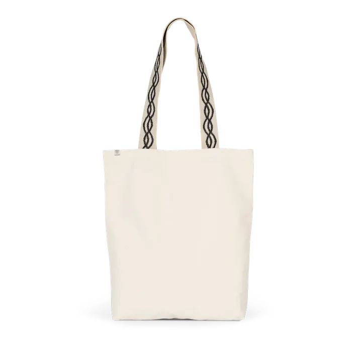 Sac shopping recyclé à fond plat Ecume / Curve Black