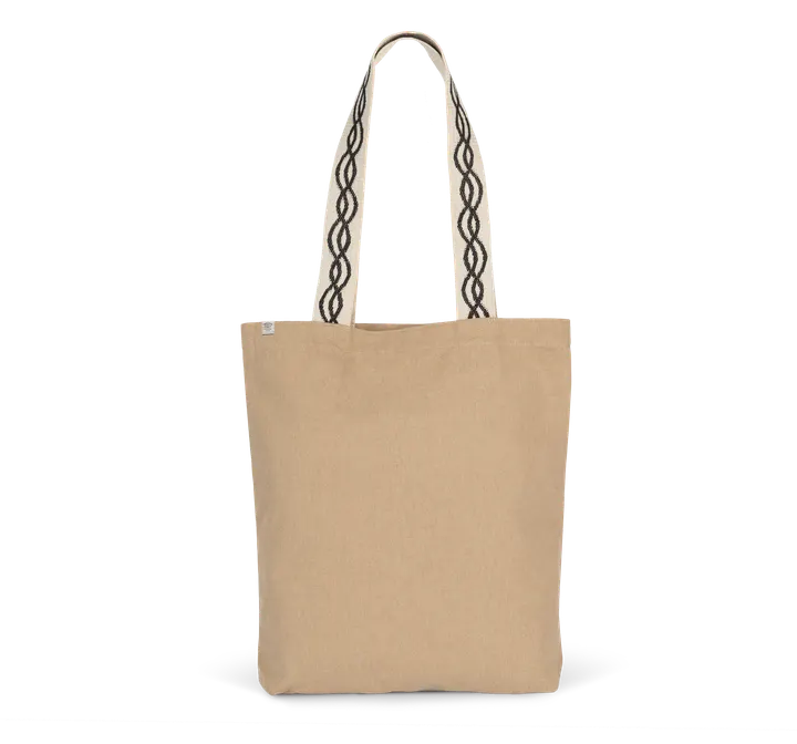 Sac shopping recyclé à fond plat Hemp / Curve Black