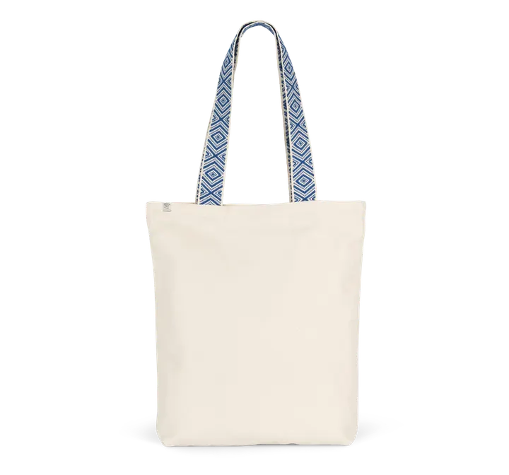 Sac shopping recyclé Ecume / Ethnic Blue