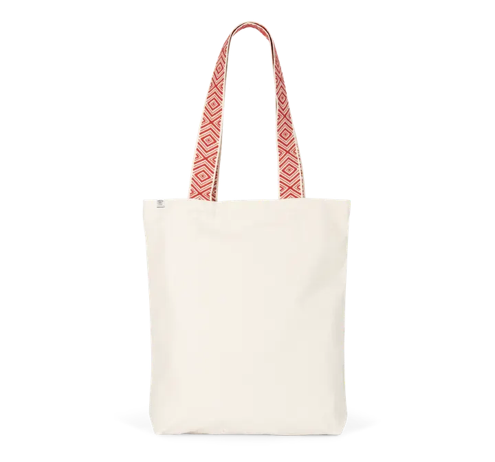 Sac shopping recyclé Ecume / Ethnic Red