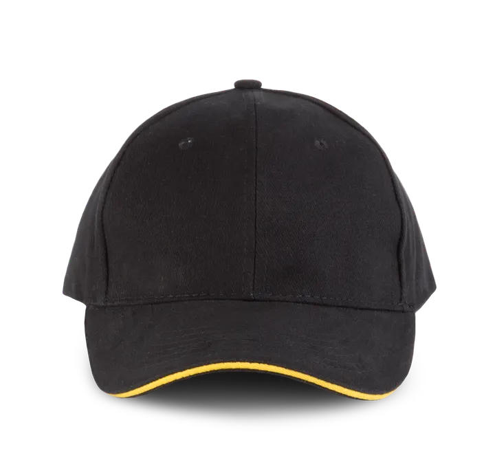 Orlando - casquette 6 panneaux Black / Yellow