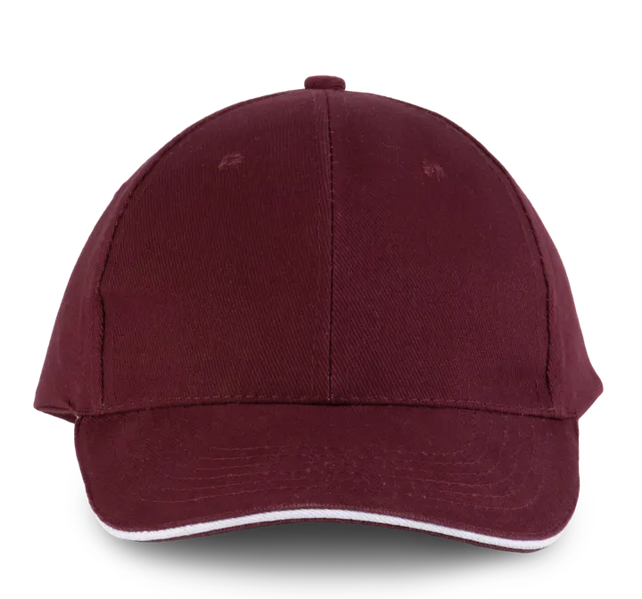 Orlando - casquette 6 panneaux Burgundy / White