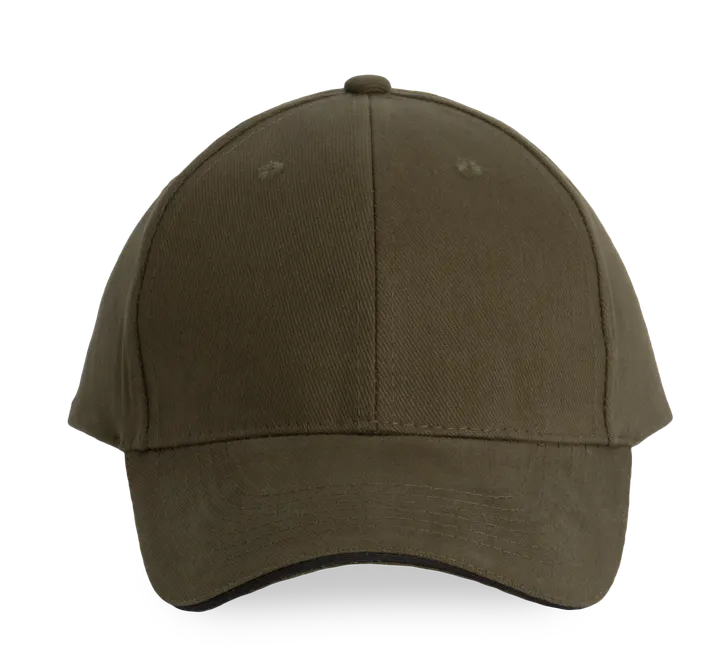 Orlando - casquette 6 panneaux Dark Khaki / Dark Grey