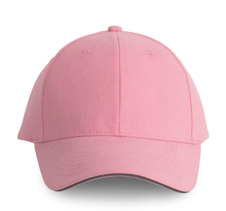 Orlando - casquette 6 panneaux Dark Pink / Slate Grey