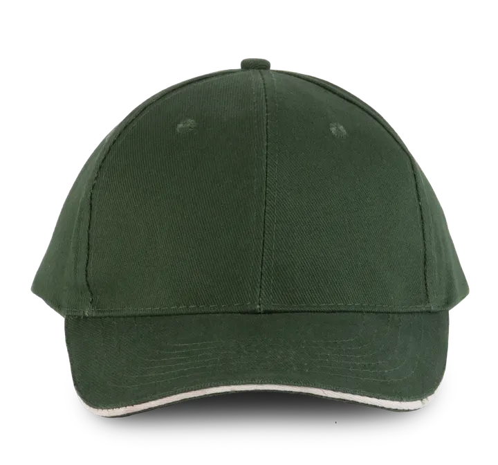 Orlando - casquette 6 panneaux Forest Green / Beige