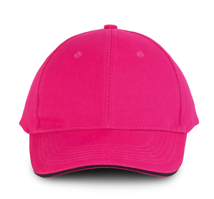 Orlando - casquette 6 panneaux Fuchsia / Black