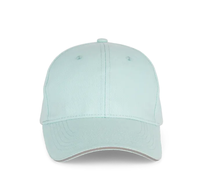 Orlando - casquette 6 panneaux Ice Mint / Light Grey