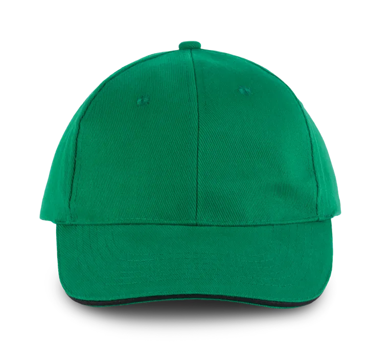 Orlando - casquette 6 panneaux Kelly Green / Black