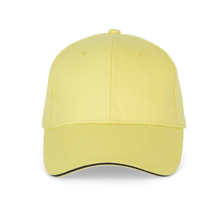Orlando - casquette 6 panneaux Lemon Yellow / Dark Grey