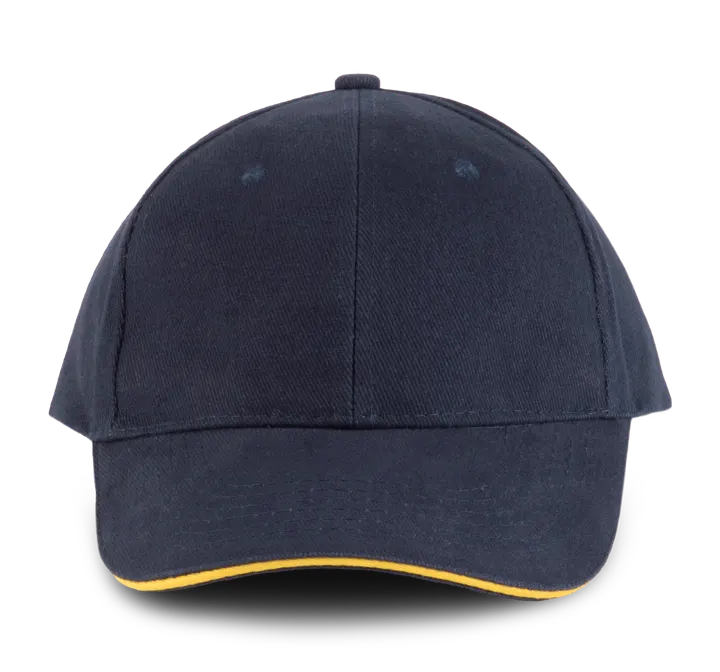 Orlando - casquette 6 panneaux Navy / Yellow
