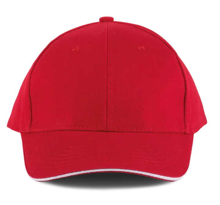 Orlando - casquette 6 panneaux Red / White