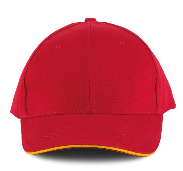 Orlando - casquette 6 panneaux Red / Yellow