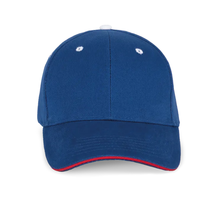 Orlando - casquette 6 panneaux Royal Blue / Red / White