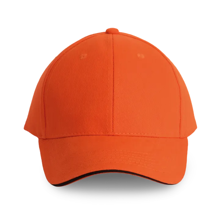 Orlando - casquette 6 panneaux Spicy Orange / Dark Grey
