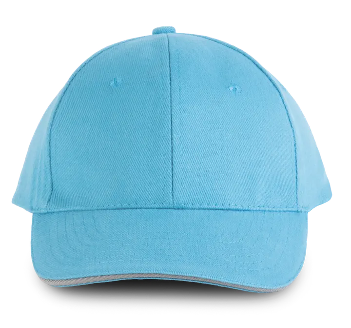 Orlando - casquette 6 panneaux Surf Blue / Light Grey