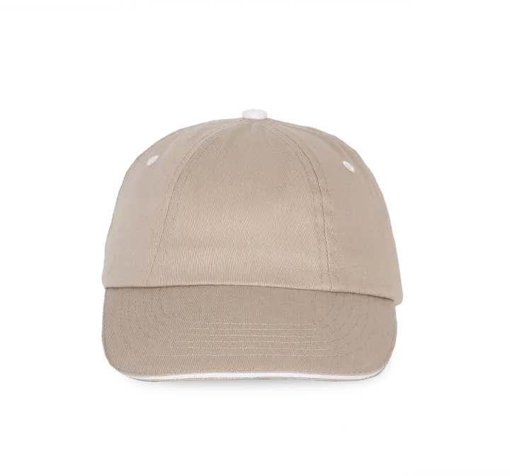 Top - 6-Panel-Kappe Beige / White