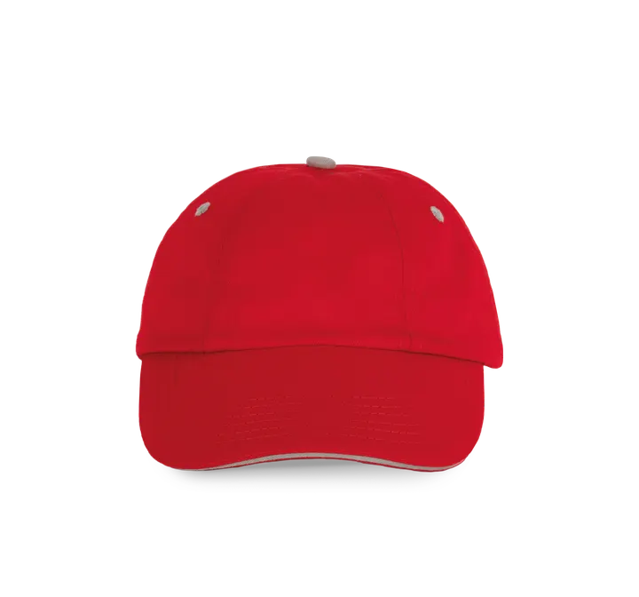 Top - 6-Panel-Kappe Red / Grey