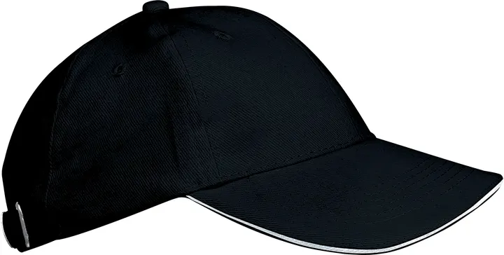 Orlando kids - Casquette 6 panneaux Black / White