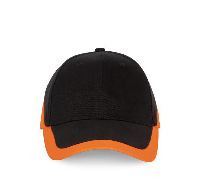 Racing - Casquette bicolore 6 panneaux Black / Orange