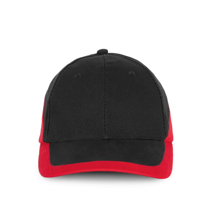 Racing - Casquette bicolore 6 panneaux Black / Red
