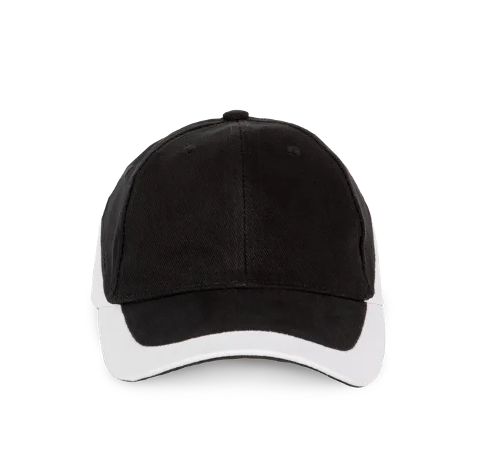 Racing - Casquette bicolore 6 panneaux Black / White