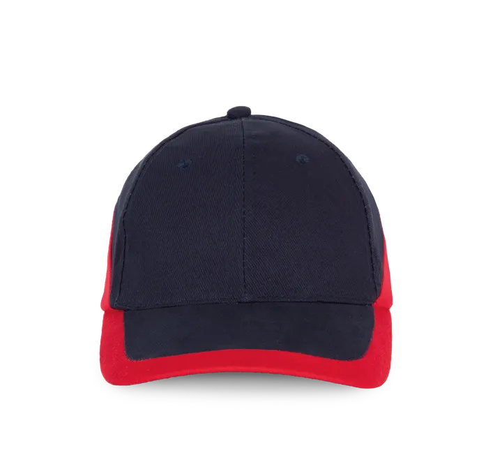 Racing - Casquette bicolore 6 panneaux Navy / Red