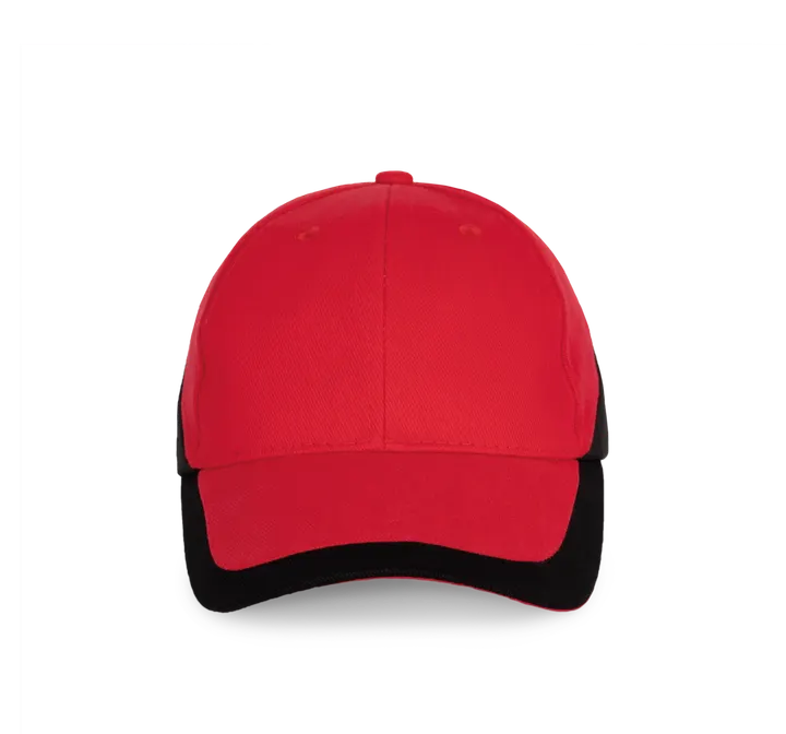 Racing - Casquette bicolore 6 panneaux Red / Black