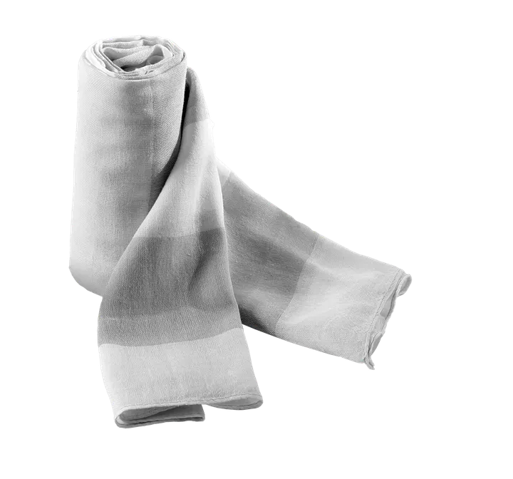 Chèche Light Grey / White