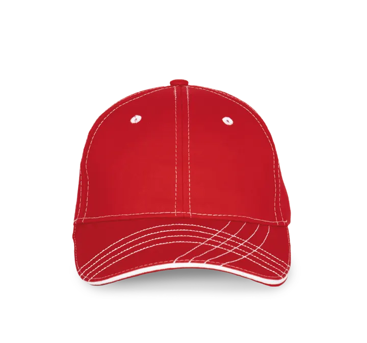 Casquette fashion - 6 panneaux Red / White