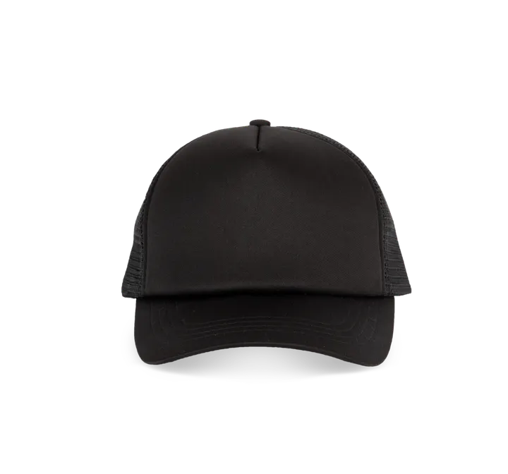 5-Panel Trucker Kappe Mesh Black
