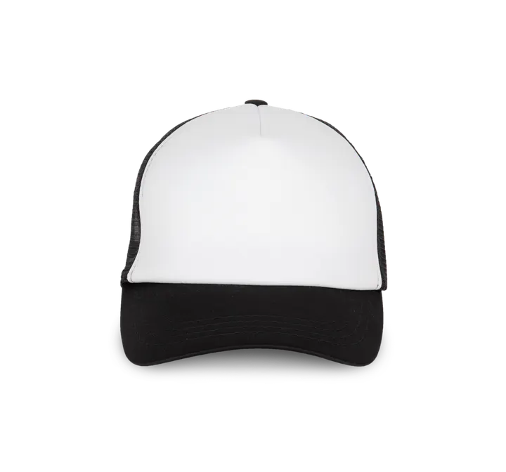 5-Panel Trucker Kappe Mesh White / Black