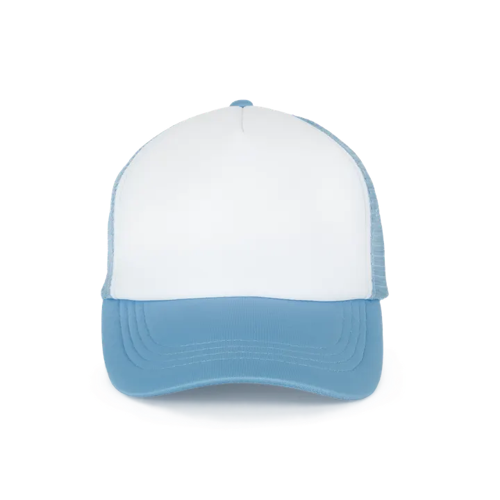 5-Panel Trucker Kappe Mesh White / Dark Sky Blue