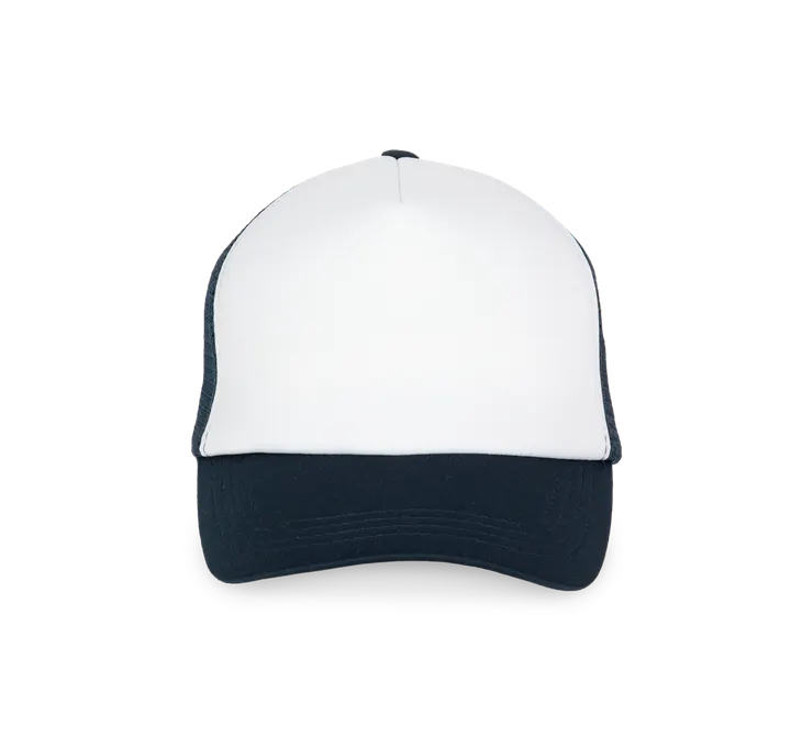 5-Panel Trucker Kappe Mesh White / Navy