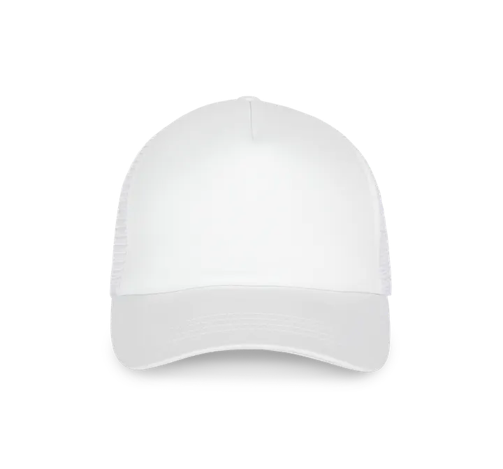 5-Panel Trucker Kappe Mesh White