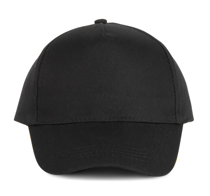 Casquette coton - 5 panneaux Black
