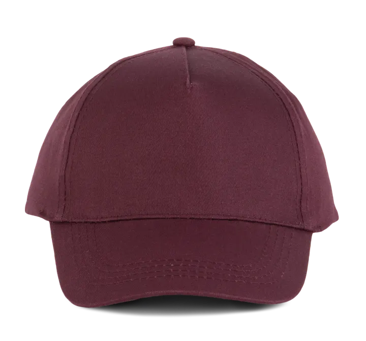 Casquette coton - 5 panneaux Burgundy