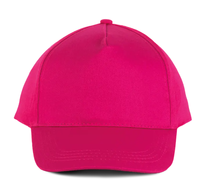 Casquette coton - 5 panneaux Fuchsia