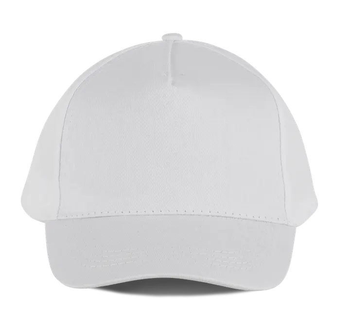 Casquette coton - 5 panneaux White