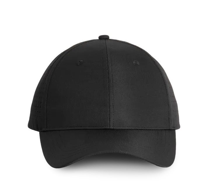 6-Panel-Kappe mit perforierten Panels Black