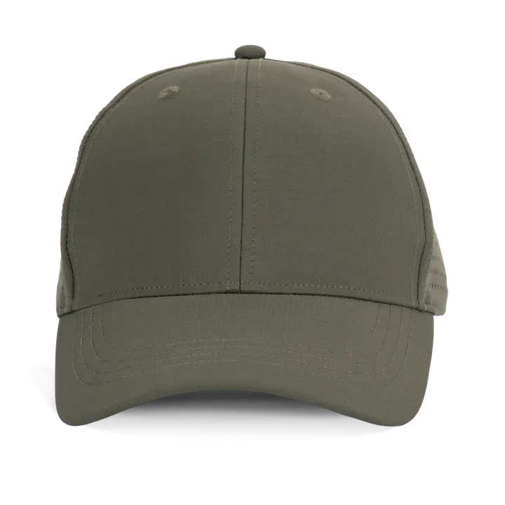 6-Panel-Kappe mit perforierten Panels Tarmac Green