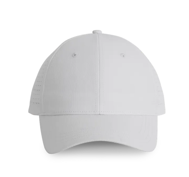 6-Panel-Kappe mit perforierten Panels White