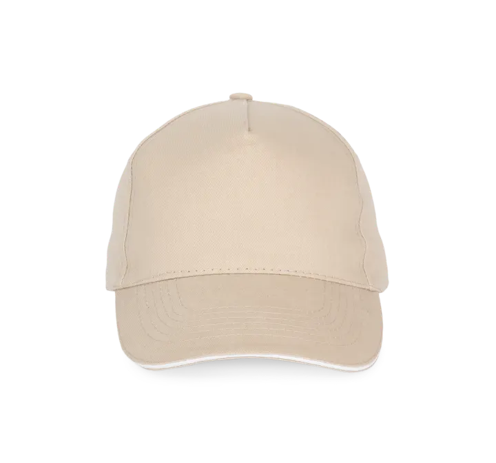 5-Panel-Kappe - Sandwichschirm Beige / White