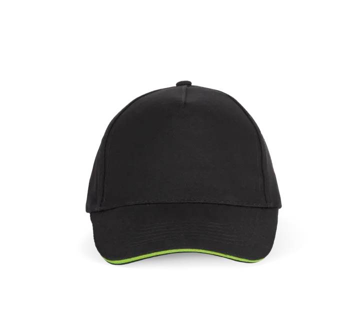 5-Panel-Kappe - Sandwichschirm Black / Lime