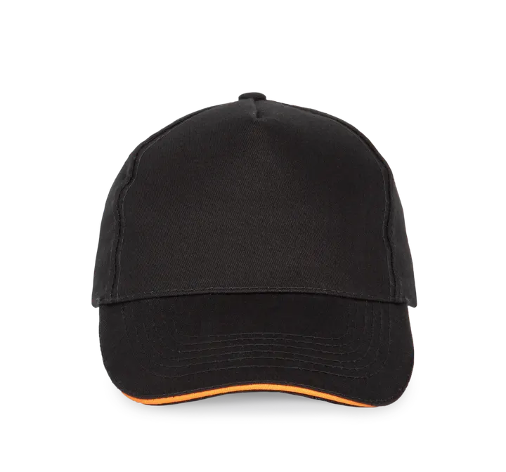5-Panel-Kappe - Sandwichschirm Black / Orange